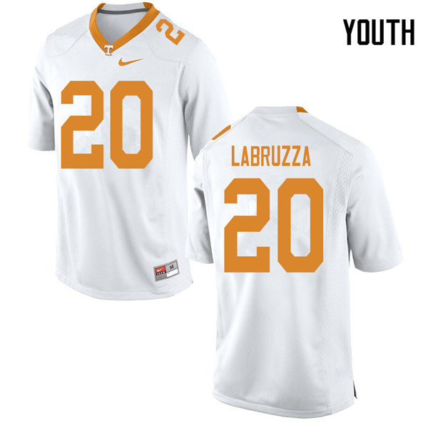 Youth #20 Cheyenne Labruzza Tennessee Volunteers College Football Jerseys Sale-White